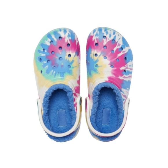 Crocs Classic Lined Tie-Dye Clog Mens Size 9 - Women Size 11 - Picture 3 of 6
